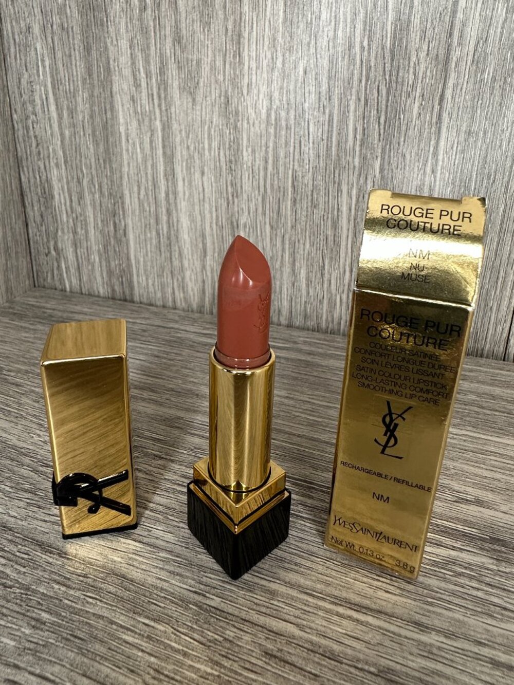 YSL Rouge Pur Coutre Satin Clour Lipstick- Shade Nu Muse
